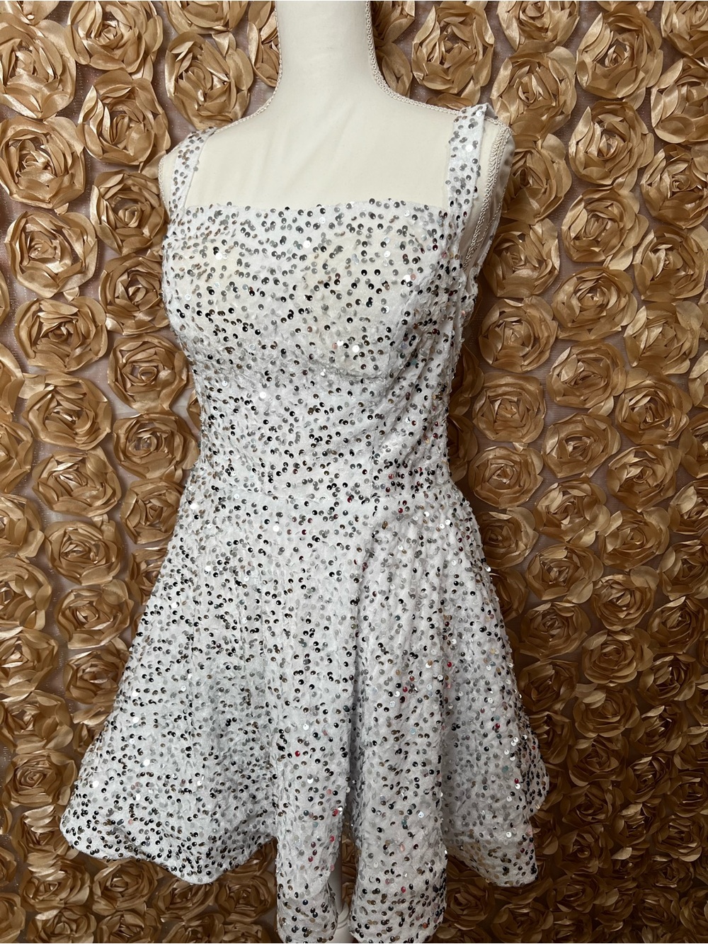 White Sequin Fit-and-Flare Dress
🚨 NEW WITHOUT TAGS🚨